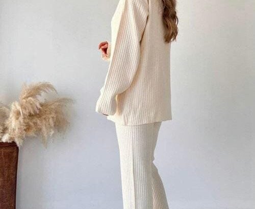 zipper highneck dropshoulder track suit