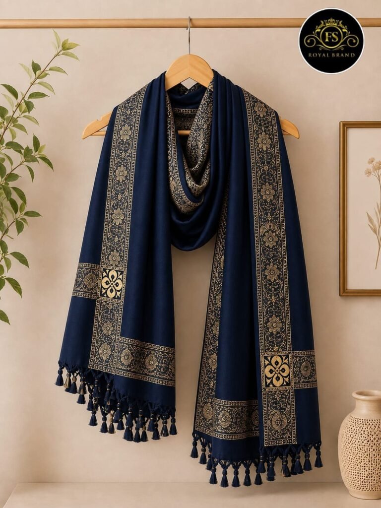 printed premium wool shwal - photo 2