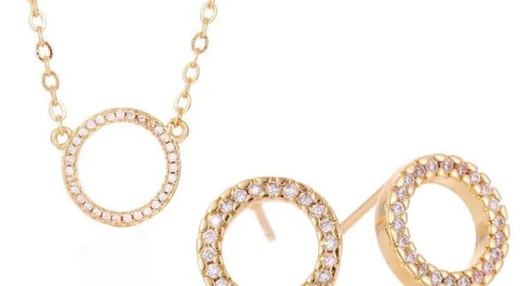 Gold plated singal ring jwellery set for wedding and daily wear