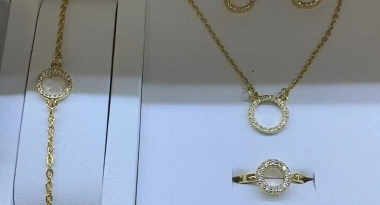 Gold plated singal ring jwellery set for...