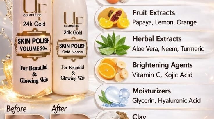 SCS 24K Gold Skin Polish – Natural Glow and Smooth Skin