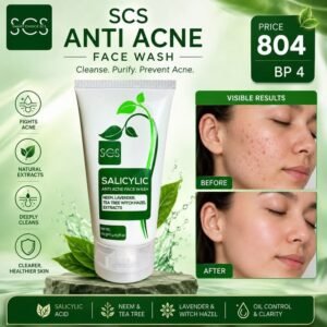 SCS Salicylic Anti Acne Face Wash – Deep Cleansing & Oil Control