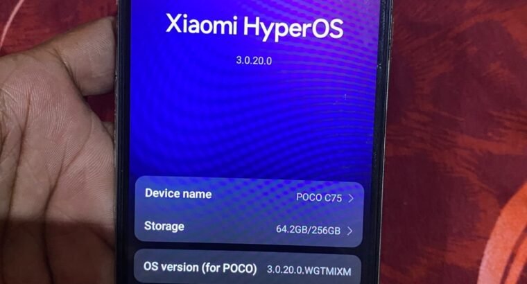 c75 8 256 Hyper os 3.0 update Android version 16 latest update All ok