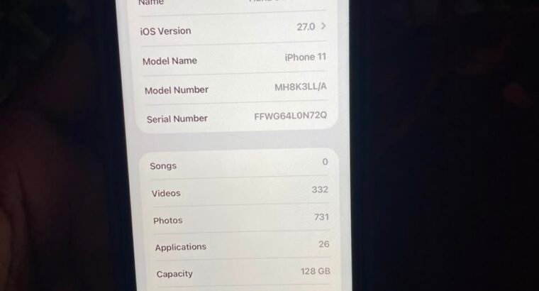 iPhone 11 JV 128GB For Sale Storage: 128GB Battery Health: 95%