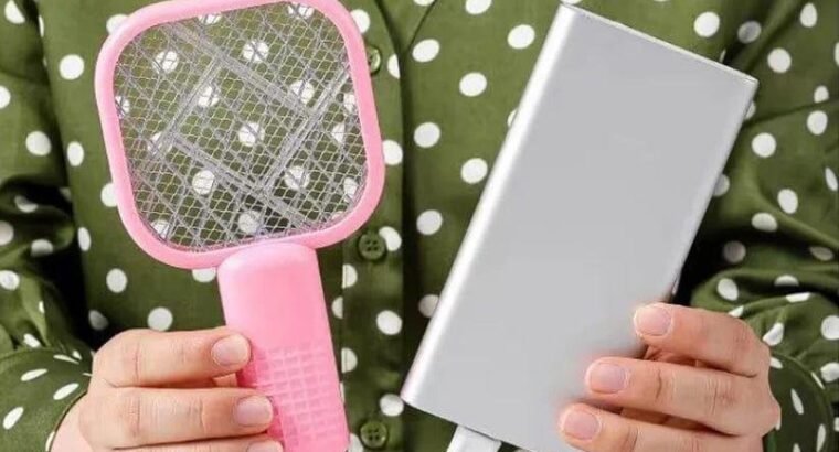 2-in-1 Rechargeable Electric Mosquito Killer Racket & UV Trap Lamp