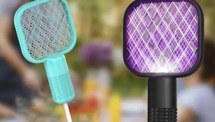 2-in-1 Rechargeable Electric Mosquito Killer Racket & UV Trap Lamp