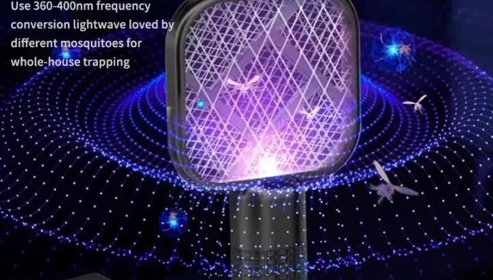 2-in-1 Rechargeable Electric Mosquito Killer Racket & UV Trap Lamp