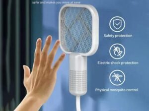 2-in-1 Rechargeable Electric Mosquito Killer Racket & UV Trap Lamp