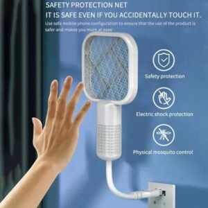 2-in-1 Rechargeable Electric Mosquito Killer Racket & UV Trap Lamp