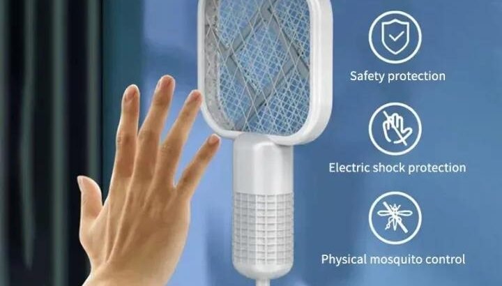 2-in-1 Rechargeable Electric Mosquito Killer Racket & UV Trap Lamp