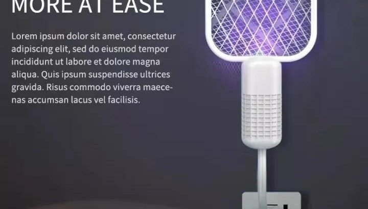 2-in-1 Rechargeable Electric Mosquito Killer Racket & UV Trap Lamp