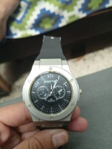 stylist men quartz watchblack and silver