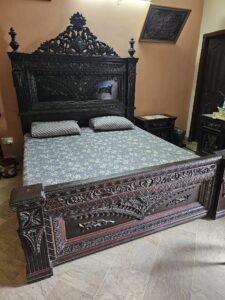 original Chanyoti Bed with side tables and dressing table without mattress