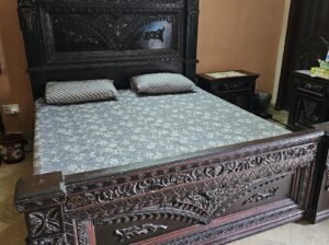 original Chanyoti Bed with side tables and dressing table without mattress