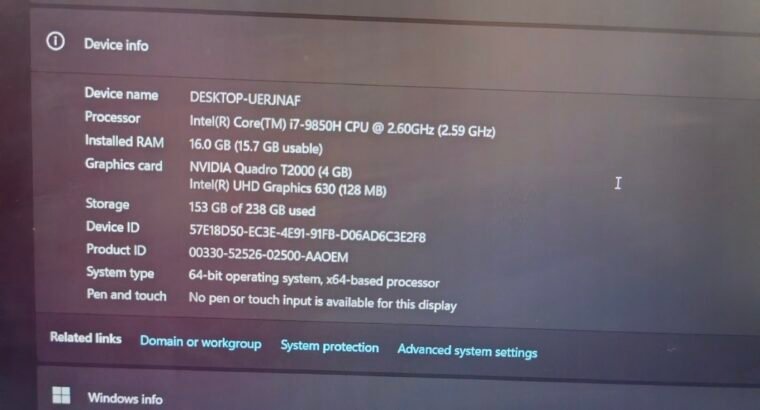 Lenovo ThinkPad P53 Workstation Laptop | i7 9th Gen | NVIDIA T2000 🎮