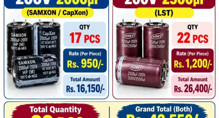 39 Pcs New Electrolytic Capacitors – 200V ...