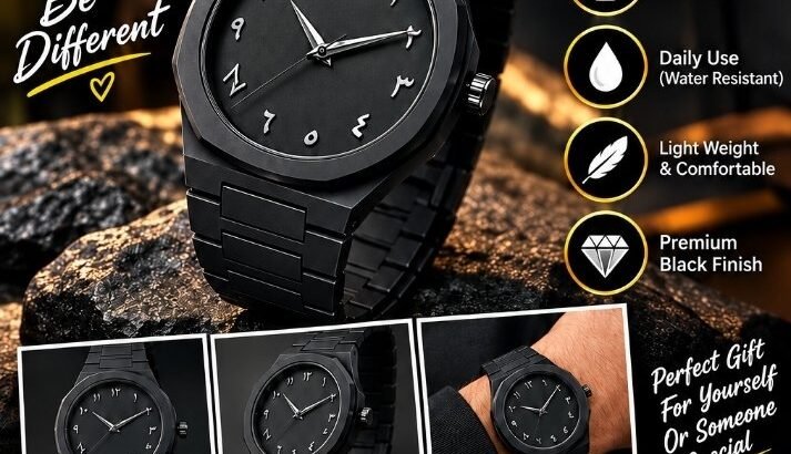 Arabic black Aura watch