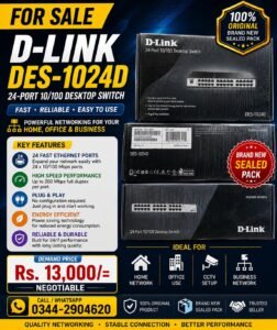 D-Link DES-1024D 24-Port Network Switch – Brand New Sealed