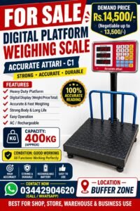 Digital Weighing Scale 400KG | Platform Scale | For Sale