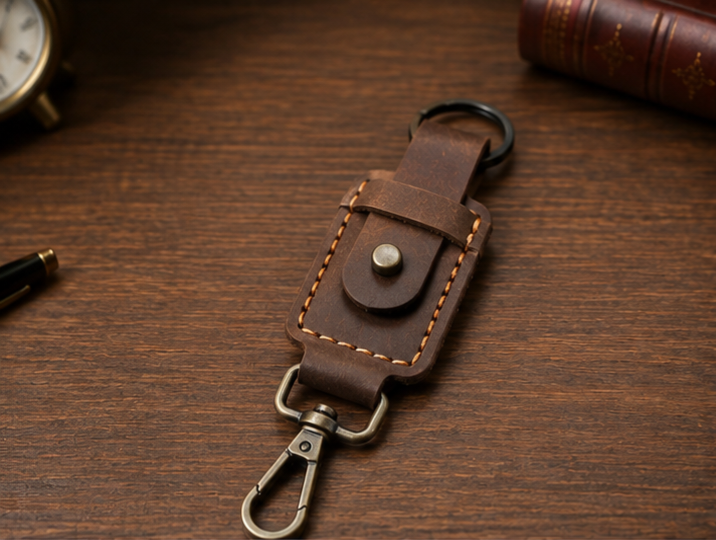 Premium Handmade Leather Keychain-HAU Traders