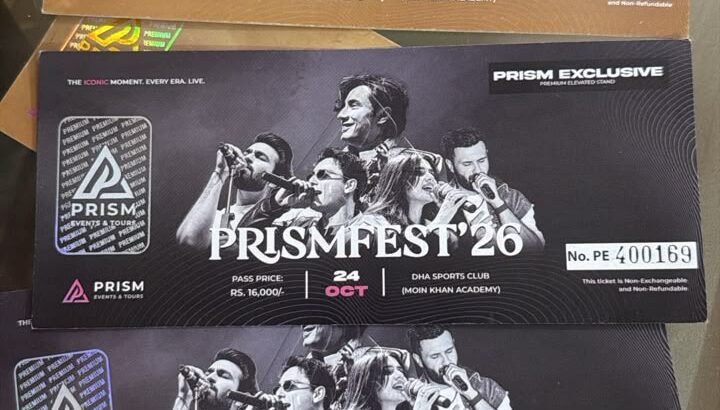 Ali Zafar concert pass ticket premium
