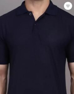 Men Wear Black Cotton Polo Shirt