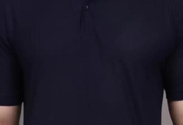 Men Wear Black Cotton Polo Shirt