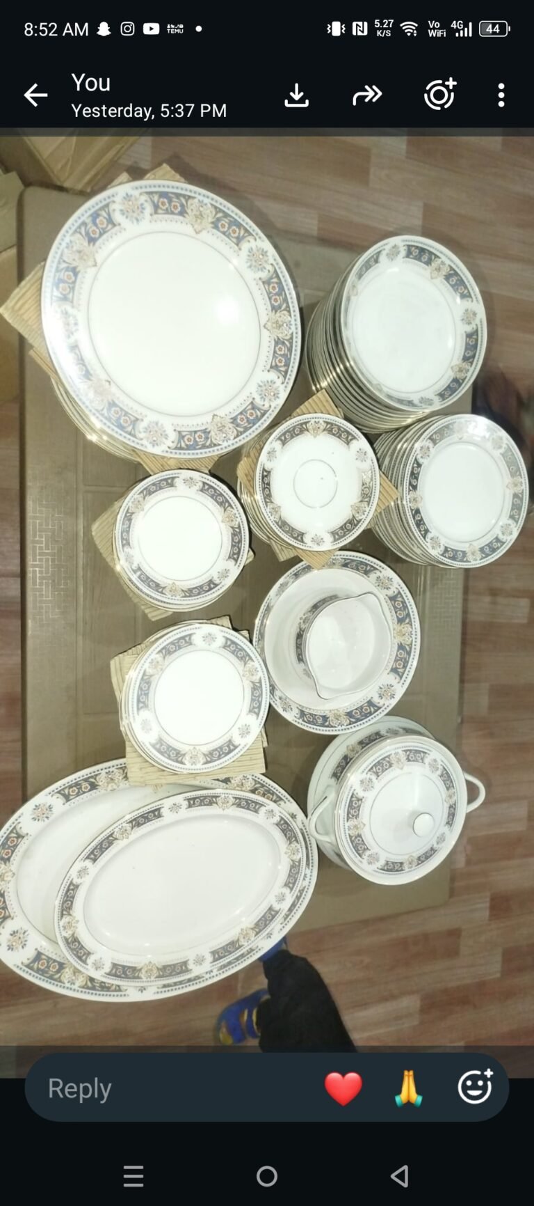 Vintage bone china table ware dinner set