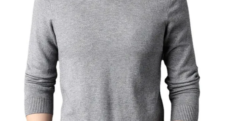 Winter Men’s Grey Turtleneck Sweater Sol...