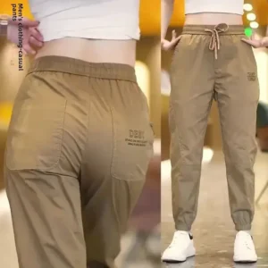 Men’s Casual Pants Tan Sweatpants Spring Summer