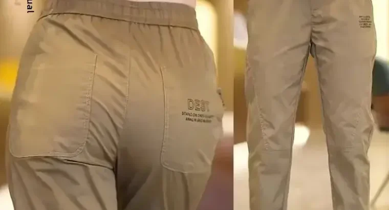 Men’s Casual Pants Tan Sweatpants Spring Summer