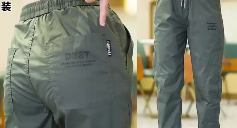 Men’s Casual Pants Tan Sweatpants Spring Summer