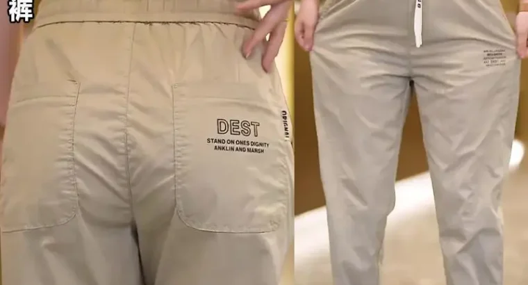 Men’s Casual Pants Tan Sweatpants Spring Summer