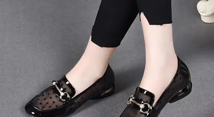 Mesh Soft Leather Shoes New Hallow Low Heel Women’s Sandals Summer Flat Sof