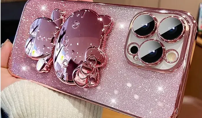 Gradient Glitter IPhone Case with Makeup...