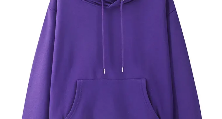 Blue Velvet Hooded Pullover Sweater for Men Women