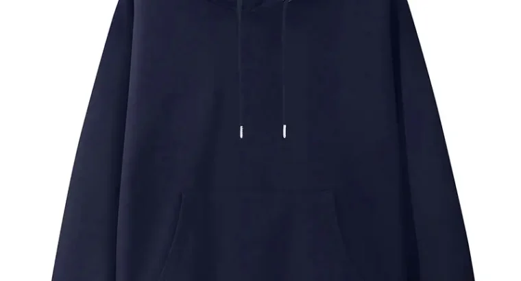 Blue Velvet Hooded Pullover Sweater for Men Women