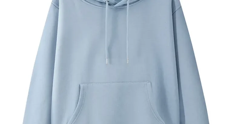 Blue Velvet Hooded Pullover Sweater for ...