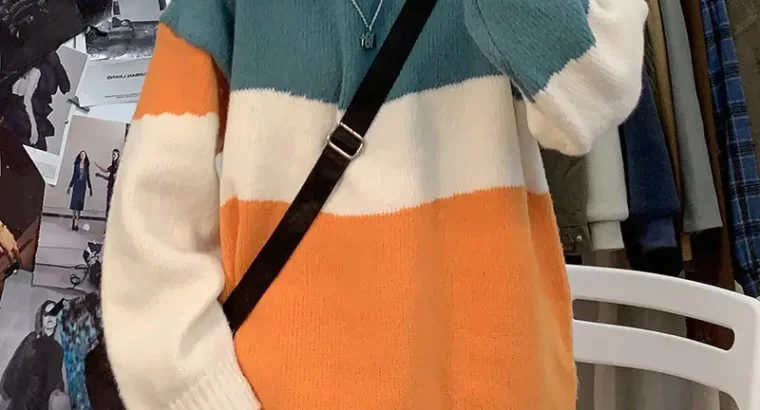 Men’s Colorblock Knit Sweater Autumn Base