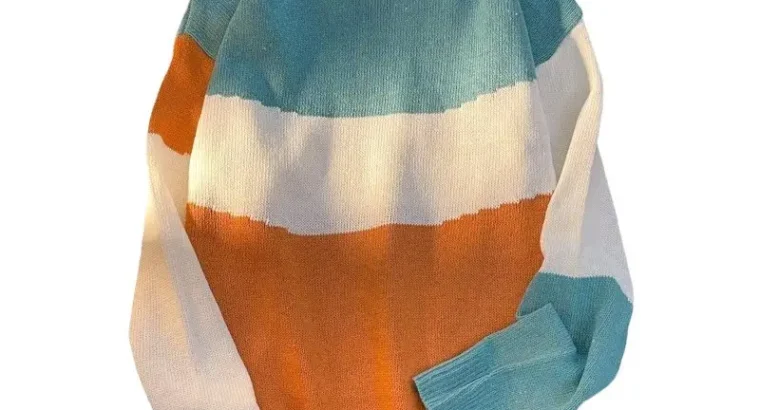 Men’s Colorblock Knit Sweater Autumn Bas...