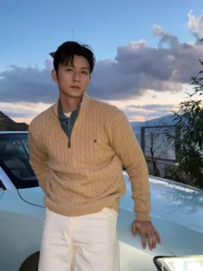Men’s Knitted Pony Logo Sweater Beige Winter