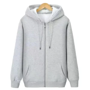 Men’s Black Fleece Zipper Hoodie Plus Size