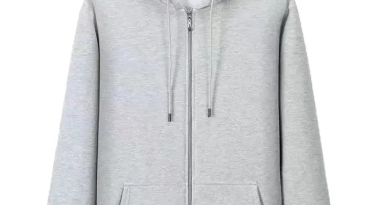 Men’s Black Fleece Zipper Hoodie Plus Size