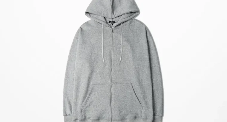 Men’s Black Fleece Zipper Hoodie Plus Size