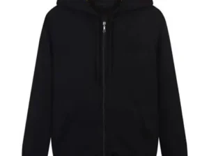 Men’s Black Fleece Zipper Hoodie Plus Size