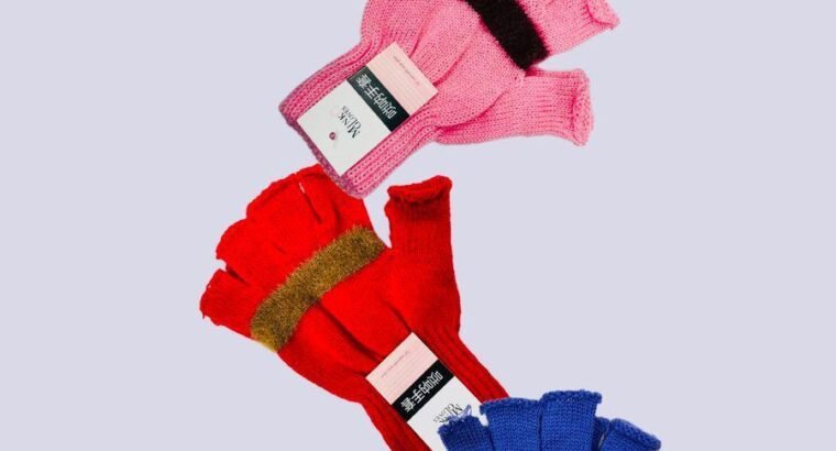 WINTER COLLECTION Women’s Fingerless Gloves Polyester Warm Pink Red Blue 3