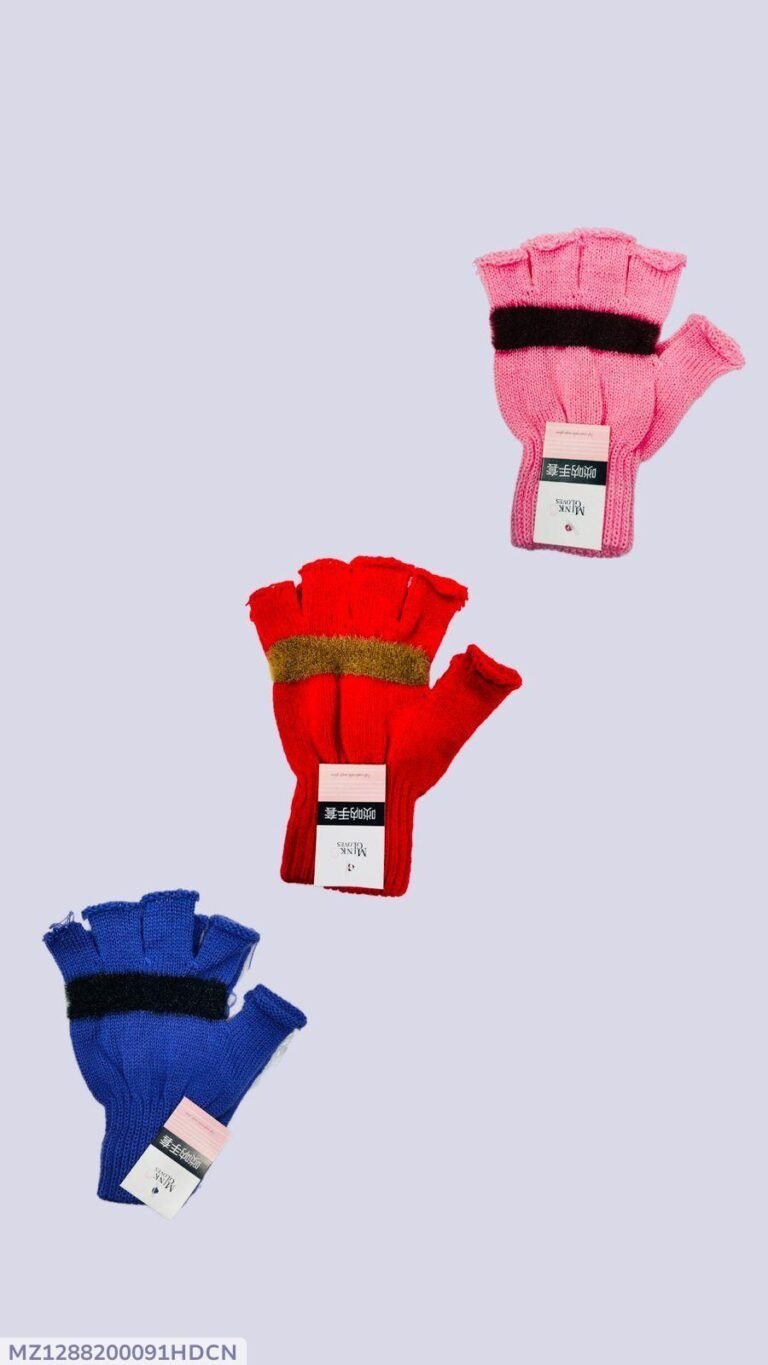 WINTER COLLECTION Women’s Fingerless Gloves Polyester Warm Pink Red Blue 3