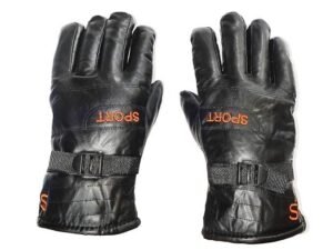 Men’s Rexine Leather Winter Gloves Black Pack of 2