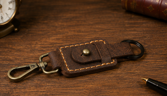 Premium Handmade Leather Keychain-HAU Traders