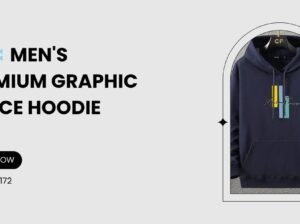 Men’s Red Fleece Hoodie with Graphic Print